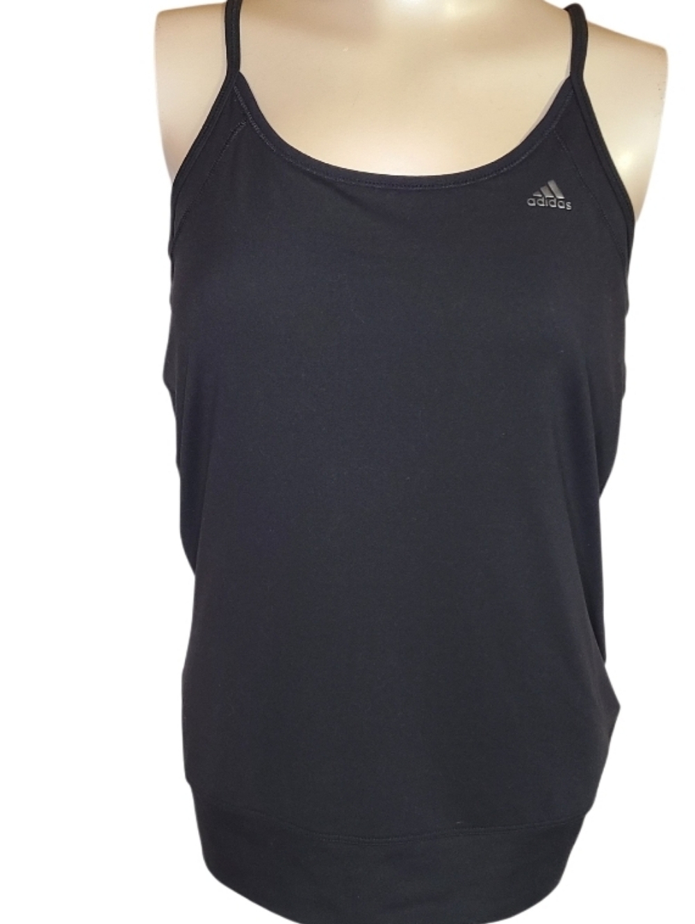 Adidas Performance Essentials Climalite Tank Top Built-in Shelf Bra Black Medium